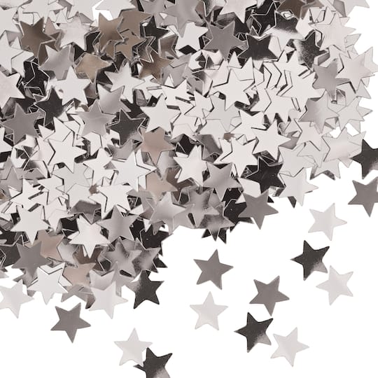 Beistle 1oz. Silver Fanci-Fetti Stars, 3ct.